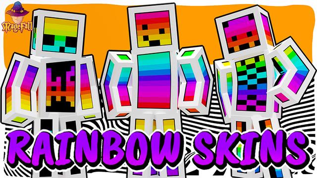 Thumbnail of the Minecraft Bedrock Marketplace product Rainbow Skins created by Magefall.