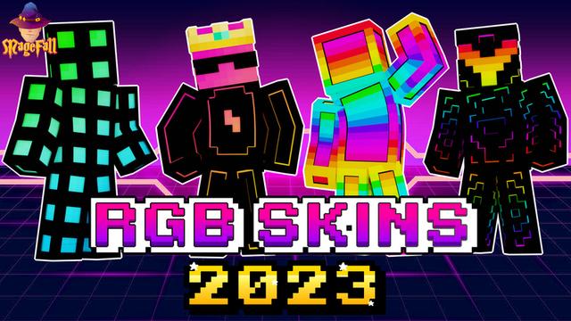Thumbnail of the Minecraft Bedrock Marketplace product RGB Skins 2023 created by Magefall.