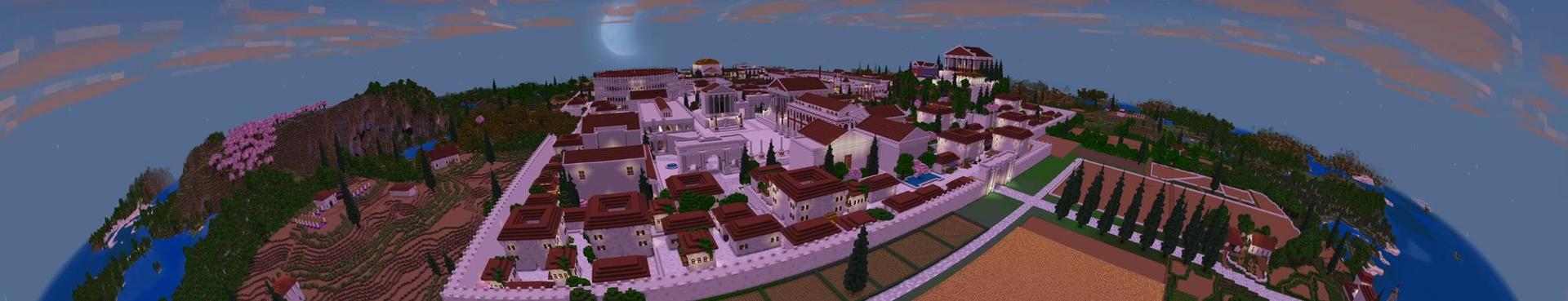 Panorama of the Minecraft Bedrock Marketplace product Rome created by Magefall.