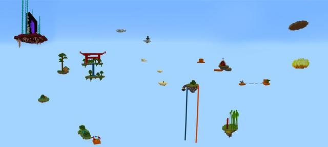 Panorama of the Minecraft Bedrock Marketplace product Skyblock created by Magefall.