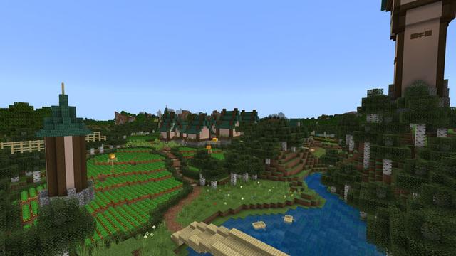 Screenshot of the Minecraft Bedrock Marketplace product Survival Spawn: Birchwood created by Magefall.