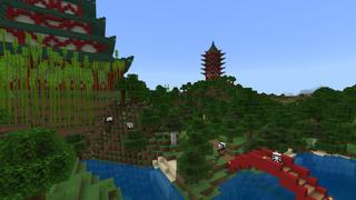 Screenshot of the Minecraft Bedrock Marketplace product Survival Spawn: Panda Paradise created by Magefall.