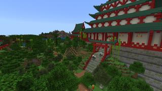 Screenshot of the Minecraft Bedrock Marketplace product Survival Spawn: Panda Paradise created by Magefall.