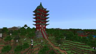 Screenshot of the Minecraft Bedrock Marketplace product Survival Spawn: Panda Paradise created by Magefall.