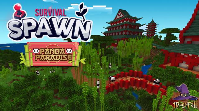 Thumbnail of the Minecraft Bedrock Marketplace product Survival Spawn: Panda Paradise created by Magefall.