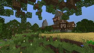 Screenshot of the Minecraft Bedrock Marketplace product Survival Spawn: Rivershire created by Magefall.