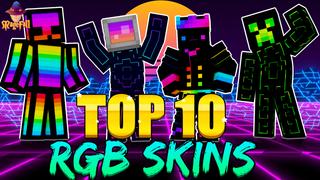 Thumbnail of the Minecraft Bedrock Marketplace product Top 10 RGB Skins created by Magefall.