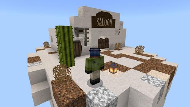 Screenshot of the Minecraft Bedrock Marketplace product Tumbleweed Skyblock created by Magefall.