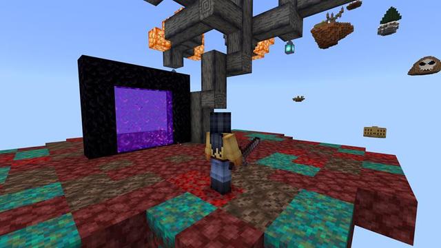 Screenshot of the Minecraft Bedrock Marketplace product Tumbleweed Skyblock created by Magefall.