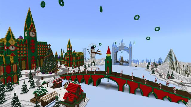 Screenshot of the Minecraft Bedrock Marketplace product Winter Town created by Magefall.