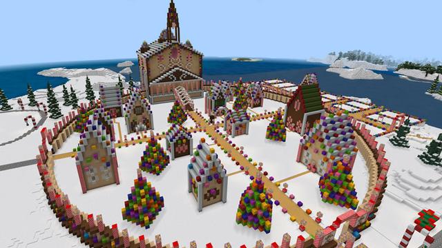 Screenshot of the Minecraft Bedrock Marketplace product Winter Town created by Magefall.