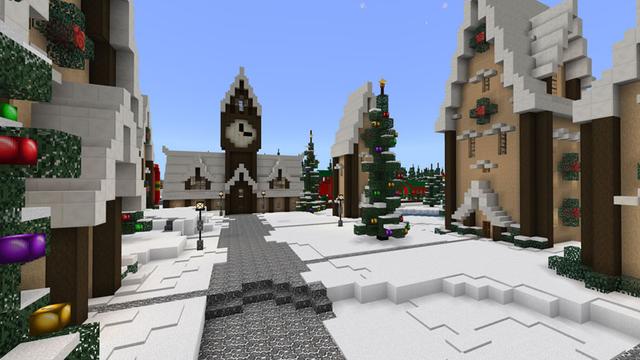 Screenshot of the Minecraft Bedrock Marketplace product Winter Town created by Magefall.