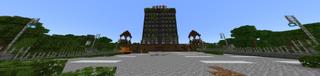 Panorama of the Minecraft Bedrock Marketplace product Zombie Base Hotel created by Magefall.