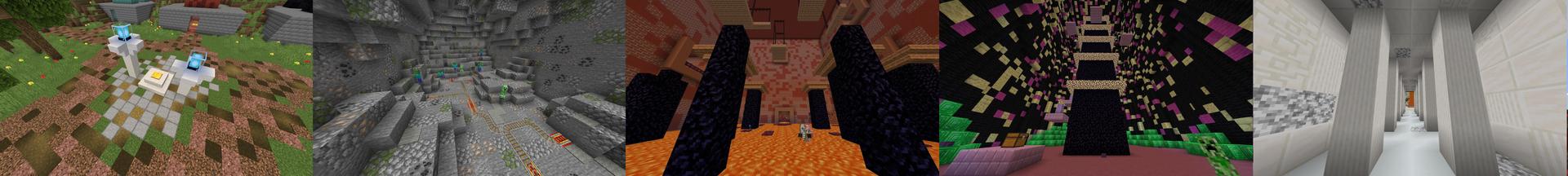 Panorama of the Minecraft Bedrock Marketplace product Maizencraft - Creeper Temple created by Maizen.