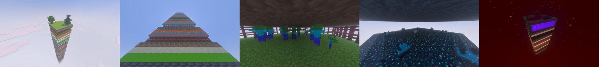 Panorama of the Minecraft Bedrock Marketplace product Maizencraft - One-Chunk Tower created by Maizen.