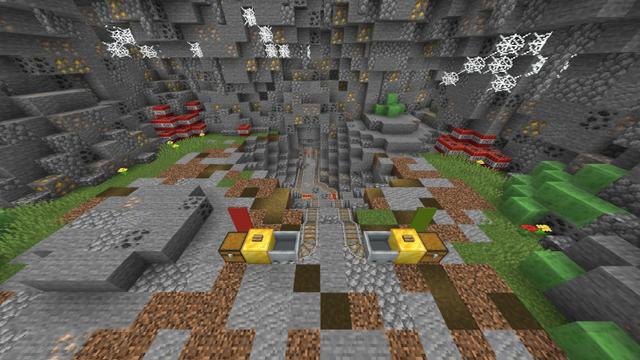 Screenshot of the Minecraft Bedrock Marketplace product Maizencraft - Slime Caverns created by Maizen.