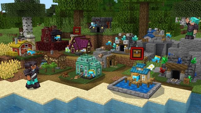 Screenshot of the Minecraft Bedrock Marketplace product Tiny Farms Add-On created by Maker Camp srls.