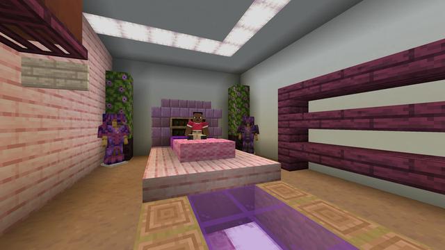 Screenshot of the Minecraft Bedrock Marketplace product Billionaire's Pink Mansion created by ManaLabs Inc.