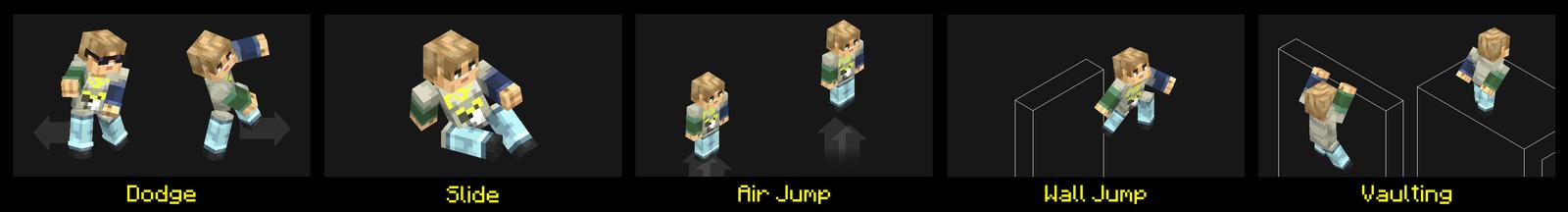 Panorama of the Minecraft Bedrock Marketplace product Enhanced Movement created by ManaLabs Inc.