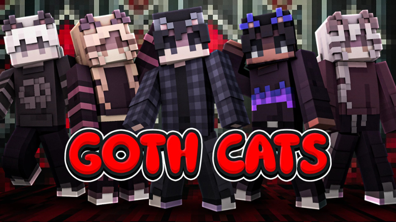 Thumbnail of the Minecraft Bedrock Marketplace product Goth Cats created by ManaLabs Inc.