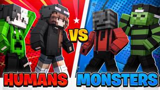 Thumbnail of the Minecraft Bedrock Marketplace product Humans VS Monsters created by ManaLabs Inc.