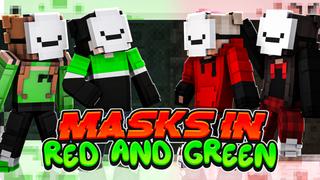 Thumbnail of the Minecraft Bedrock Marketplace product Masks in Red & Green created by ManaLabs Inc.