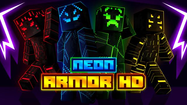 Thumbnail of the Minecraft Bedrock Marketplace product NEON ARMOR HD created by ManaLabs Inc.