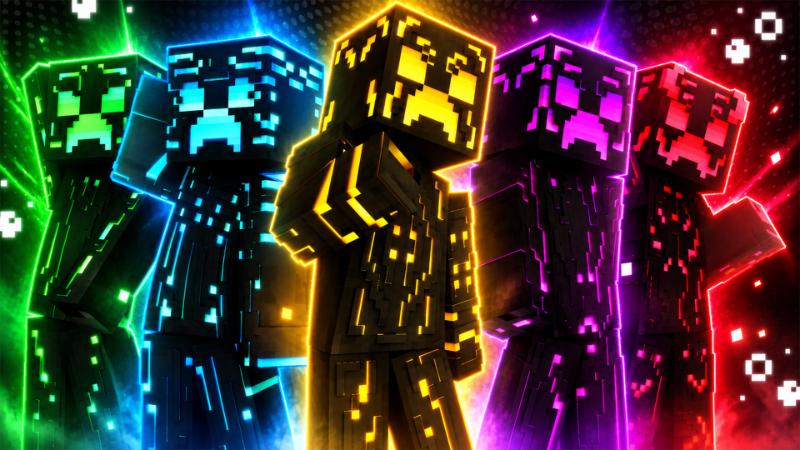 Thumbnail of the Minecraft Bedrock Marketplace product Neon Creepers HD created by ManaLabs Inc.