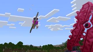 Screenshot of the Minecraft Bedrock Marketplace product Overpowered Weapons Add-On created by ManaLabs Inc.