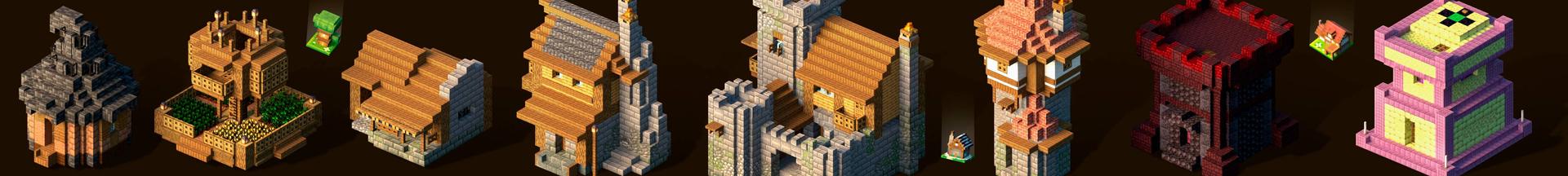 Panorama of the Minecraft Bedrock Marketplace product Portable Bases created by ManaLabs Inc.
