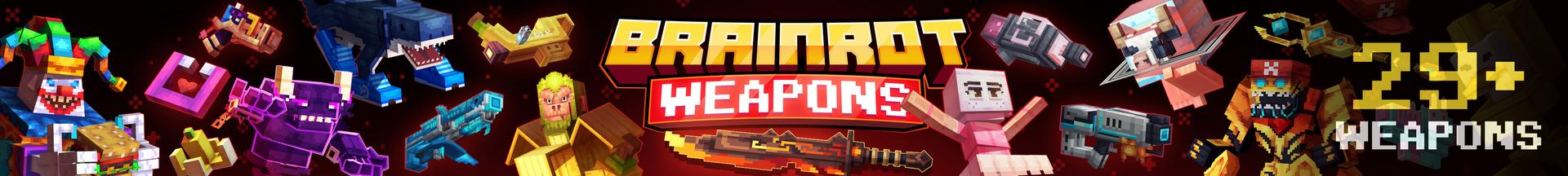 Panorama of the Minecraft Bedrock Marketplace product Brainrot Weapons created by Master Duckies.