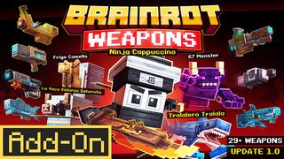 Thumbnail of the Minecraft Bedrock Marketplace product Brainrot Weapons created by Master Duckies.