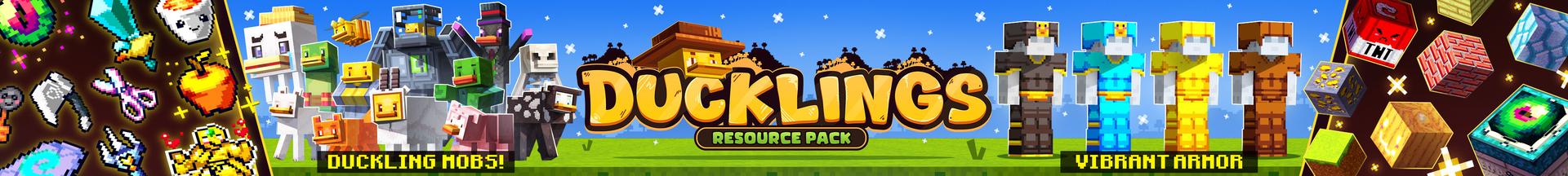 Panorama of the Minecraft Bedrock Marketplace product Ducklings Resourcepack created by Master Duckies.
