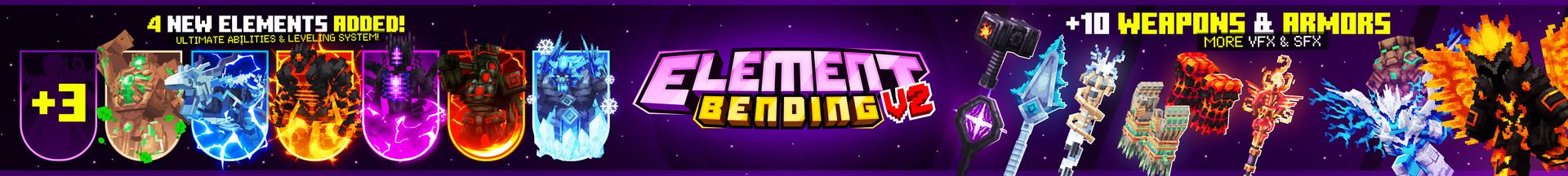 Panorama of the Minecraft Bedrock Marketplace product Element Bending created by Master Duckies.