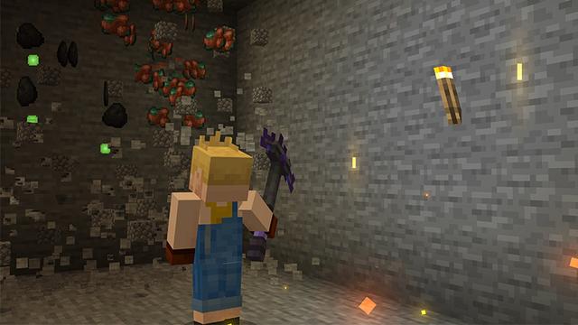 Screenshot of the Minecraft Bedrock Marketplace product Weapons Evolve Add-On created by Mazario Studios.