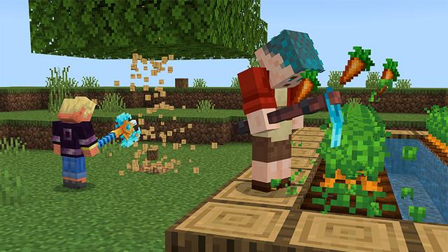 Screenshot of the Minecraft Bedrock Marketplace product Weapons Evolve Add-On created by Mazario Studios.
