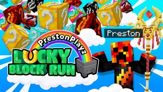 Thumbnail of the Minecraft Bedrock Marketplace product PrestonPlayz Lucky Block Run created by FireGames.