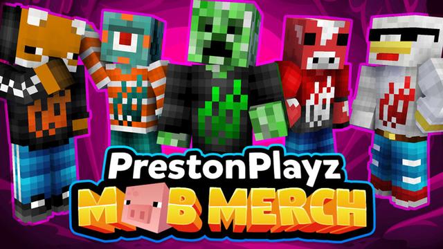 Thumbnail of the Minecraft Bedrock Marketplace product PrestonPlayz Mob Merch created by FireGames.