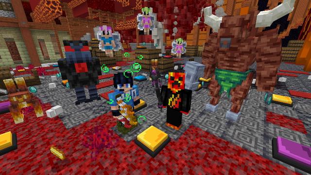 Screenshot of the Minecraft Bedrock Marketplace product PrestonPlayz Mystery Button created by FireGames.