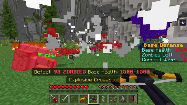 Screenshot of the Minecraft Bedrock Marketplace product PrestonPlayz OP Base Defense created by FireGames.