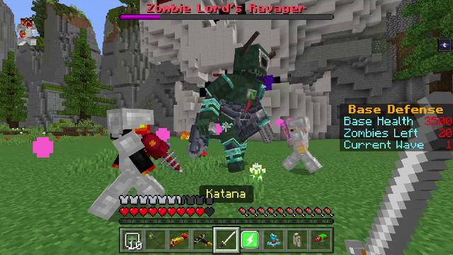 Screenshot of the Minecraft Bedrock Marketplace product PrestonPlayz OP Base Defense created by FireGames.