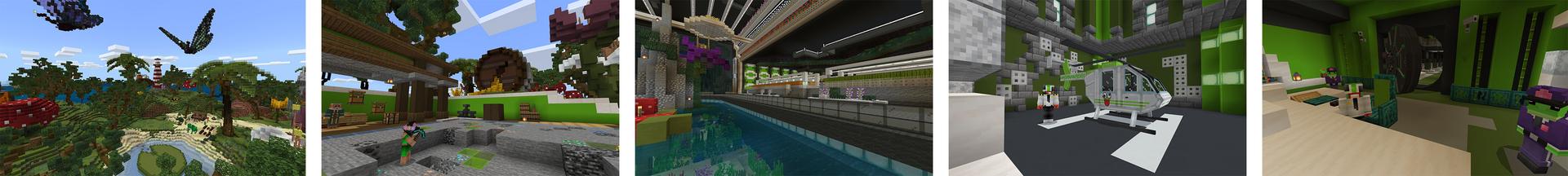 Panorama of the Minecraft Bedrock Marketplace product Unspeakable Underwater Bunker created by FireGames.
