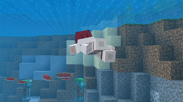 Screenshot of the Minecraft Bedrock Marketplace product Animations+ Add-On created by MelonBP.