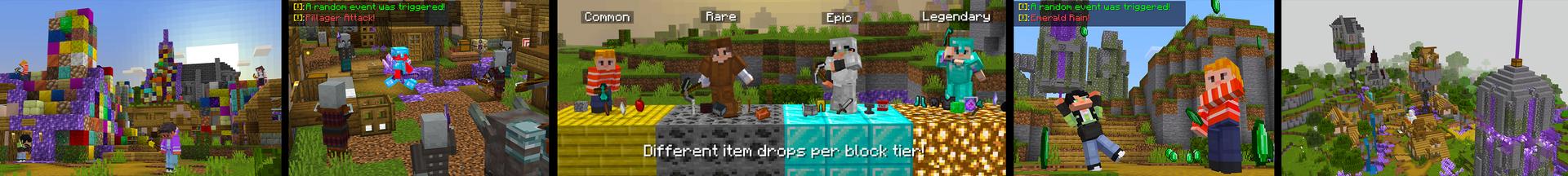 Panorama of the Minecraft Bedrock Marketplace product Crazy Drops created by MelonBP.