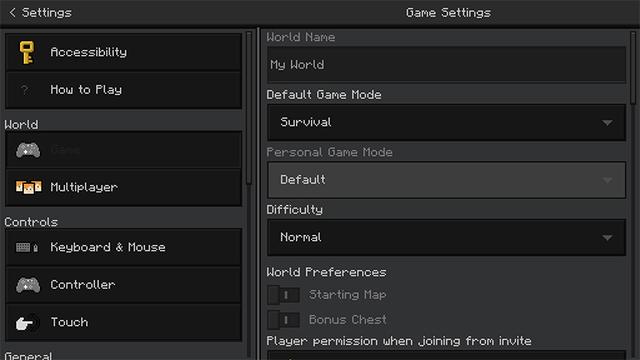Screenshot of the Minecraft Bedrock Marketplace product Dark Mode created by MelonBP.