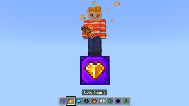Screenshot of the Minecraft Bedrock Marketplace product One Block Custom Hearts created by MelonBP.