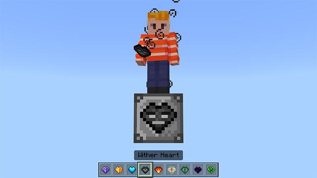 Screenshot of the Minecraft Bedrock Marketplace product One Block Custom Hearts created by MelonBP.