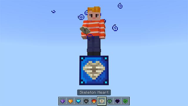 Screenshot of the Minecraft Bedrock Marketplace product One Block Custom Hearts created by MelonBP.