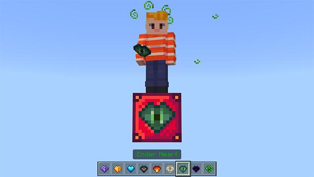 Screenshot of the Minecraft Bedrock Marketplace product One Block Custom Hearts created by MelonBP.