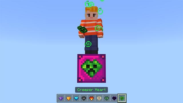 Screenshot of the Minecraft Bedrock Marketplace product One Block Custom Hearts created by MelonBP.